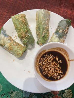 Fresh spring rolls   at Reach Plant Based Kitchen in Phuket