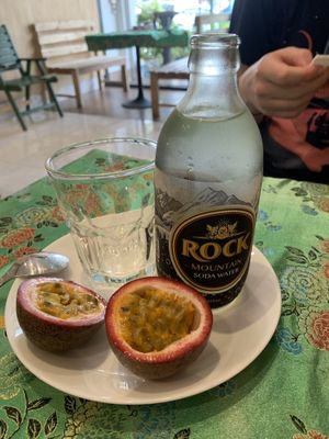 Passion fruit soda  at Reach Plant Based Kitchen in Phuket