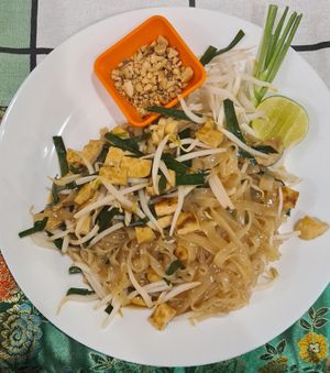 Pad thai. Very good. at Reach Plant Based Kitchen in Phuket