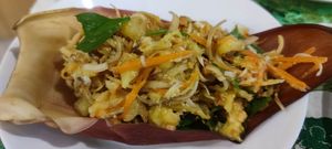 Banana salad at Reach Plant Based Kitchen in Phuket