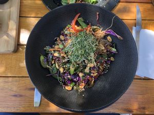 Vegan Pad Thai! Delicious! (I lived in Thailand 3 years) at Chimi Deli Cocina Natural in San Carlos De Bariloche