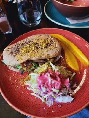 Roasted mushroom sandwich at Chimi Deli Cocina Natural in San Carlos De Bariloche