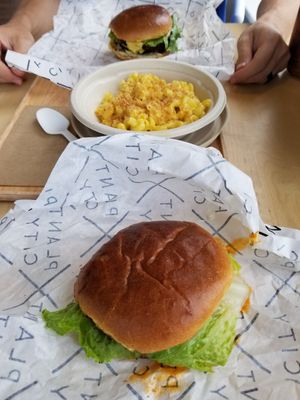 Spicy chick sandwich, classic mac and cheese, double burger at Plant City X in Middletown