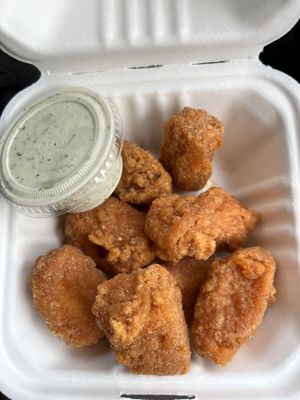 Chik nuggets with cilantro mayo sauce   at Plant City X in Middletown