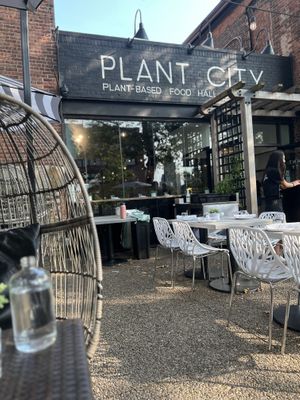 This is the outside of the establishment very cool vibe House Music playing in the background nice spot too chill and meet up with friends or have a date night👍  at Plant City X in Middletown