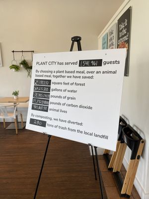 Awesome to support a place that not only serves wonderful vegan food, but speaks up about the impact our for choices have.  at Plant City X in Middletown