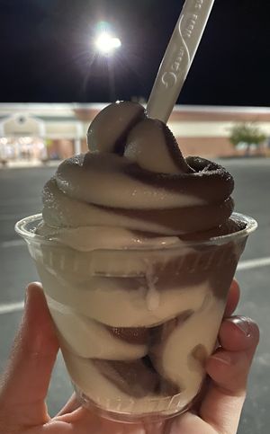 Chocolate and vanilla twisted soft-serve ice cream  at Plant City X in Middletown