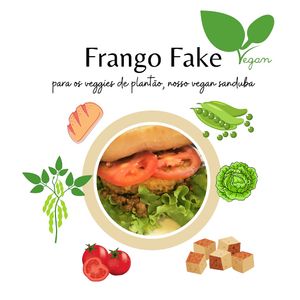 Frango fake is a soy and a fake chicken made by green beans. Super yuumy! at Lino Café in Itupeva