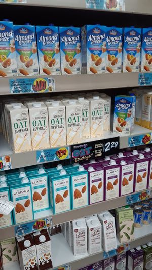 Plant based milks at Trader Joe's in Boston
