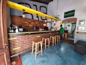 The bar at EatWise in Santo Domingo