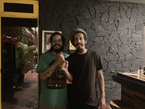 Family Owned, pic of the two brothers  at EatWise in Santo Domingo