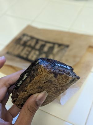 ACAB. Half Brownie/Oreos and half chocolate chip cookie. Definitely puts the 'Fatty' in Fatty Vegan! at Fatty Vegan in Ventura