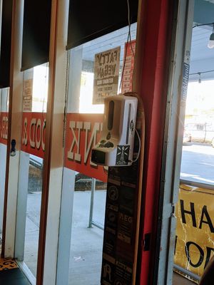 Hand sanitizer. at Fatty Vegan in Ventura