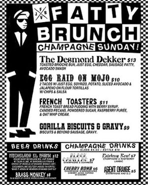 Sunday Brunch menu available all day. at Fatty Vegan in Ventura
