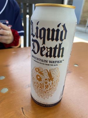 Their water is fun! at Fatty Vegan in Ventura