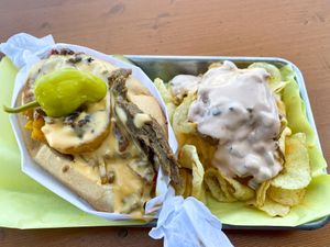 Stalag 13 With Animal Style Chips  at Fatty Vegan in Ventura