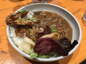 Tempura curry  at Ramen Ria  in Christchurch