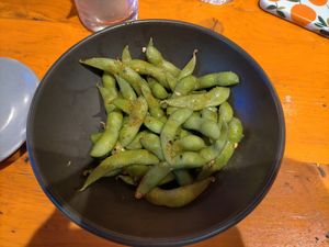 Spicy edamame at Ramen Ria  in Christchurch