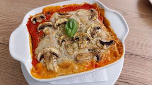 Lasagne at YuA Restaurante in Cuenca