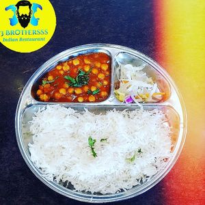 Veg Combo, CHICKPEA CURRY WITH PLAIN RICE at 3 Brothersss in Melbourne
