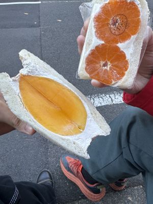 Mongo and orange cream sandwich   at fruits and season in Tokyo