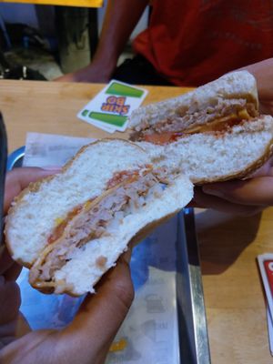 Unbelievable a burger, that we took extra after eating and shared because we were still hungry :P at Burgershack in Phnom Penh