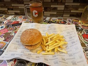 Unbelieve-a-burger meal deal. Was listed in the menu at $6.50, but I got charged $7. Couldn’t be bothered to argue for 50¢, but be wary they sometimes charge more than advertise at Burgershack in Phnom Penh