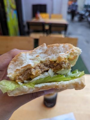 Seitan burger 🍔 at Burgershack in Phnom Penh
