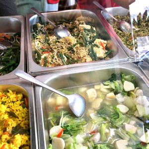 Buffet selection  at Govinda's Vegetarian Restaurant in Denpasar