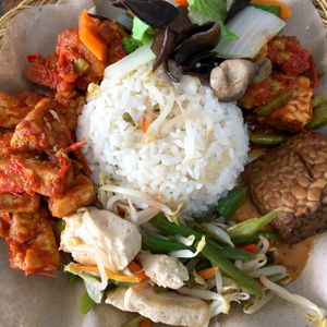 Nasi Campur  at Govinda's Vegetarian Restaurant in Denpasar
