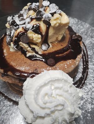 Triple chocolate chip with vegan ice-cream at Cafe Chambers in Canterbury