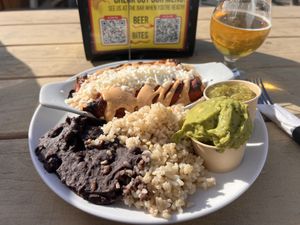 Vegan enchilada   at Mountainview Brewing in Hope