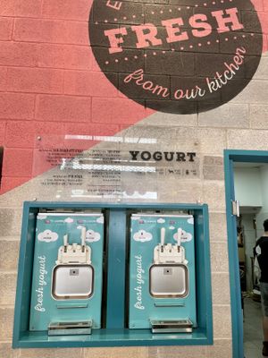 Yogurt machines  at Leggenda - Downtown in Haifa