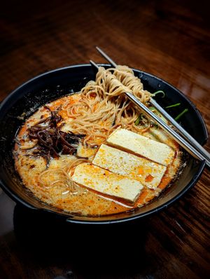 Vegetable Ramen (with Fresh Tofu because they otherwise fry the tofu in the same oil as the animals) at Modu Ramen in Jacksonville