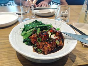 Caramelised pepper tofu at east in Auckland