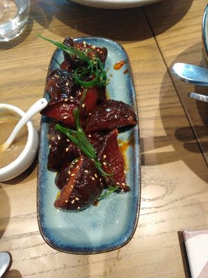 Ginger caramelised bang bang shiitake, amazing! at east in Auckland