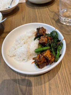 Black pepper tofu  at east in Auckland