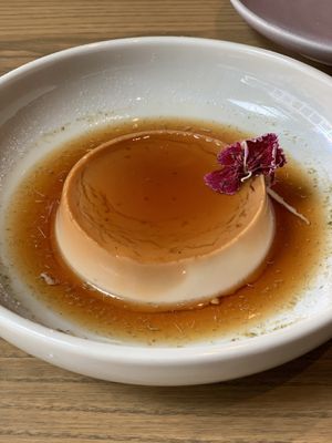 Kaffir lime & lemongrass crème caramel  at east in Auckland
