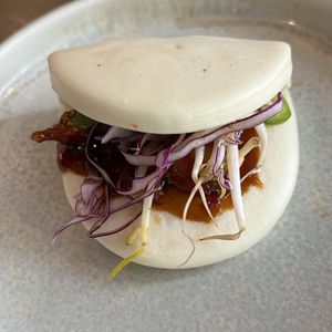 Sticky jackfruit bao bun #Veganuary at east in Auckland