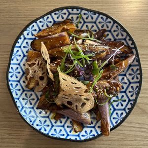 Spicy garlic eggplant #Veganuary at east in Auckland