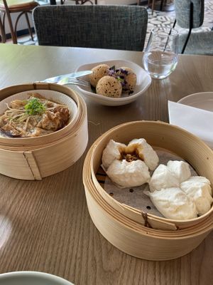 various choices from the limited Yum Cha menu   at east in Auckland