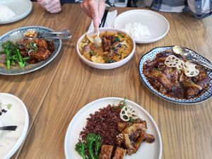 Eggplant, Malaysian curry, tofu.  at east in Auckland