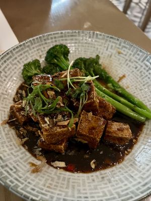 Black pepper tofu  at east in Auckland