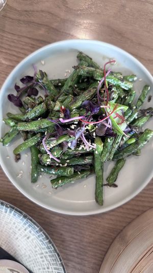 Green beans with olive leaves 😋😋😋  at east in Auckland
