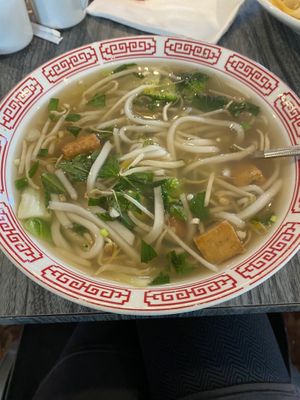 Vegetarian pho after I mixed it up and started eating at Pho Lena in Anchorage