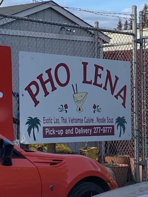 Pho Lena sign at Pho Lena in Anchorage