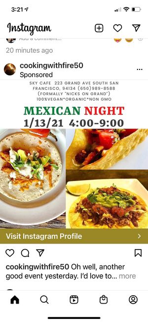 One of IG pix.  at Sky Cafe in South San Francisco