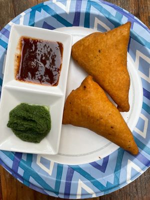 Samosas - an instant fave! at Sky Cafe in South San Francisco