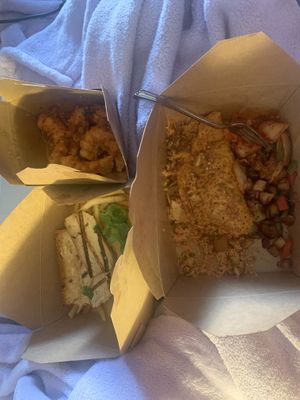 Maybe the bahn mi? Taco? And fried rice? at Sky Cafe in South San Francisco