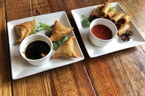 Samosas and Lumpia!  at Sky Cafe in South San Francisco